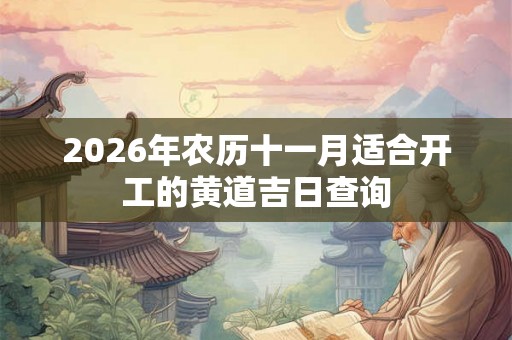 2026年农历十一月适合开工的黄道吉日查询