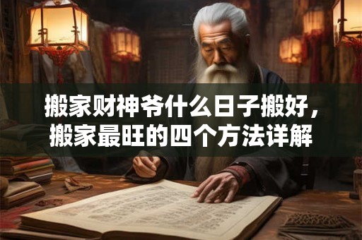搬家财神爷什么日子搬好，搬家最旺的四个方法详解