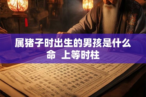 属猪子时出生的男孩是什么命  上等时柱