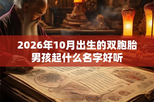 2026年10月出生的双胞胎男孩起什么名字好听 2026年10月出生的双胞胎男孩起什么名字好听
