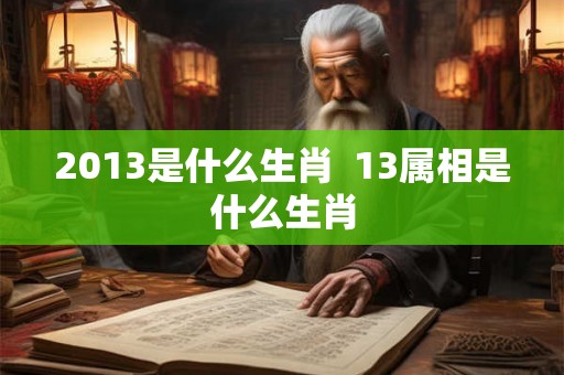 2013是什么生肖  13属相是什么生肖