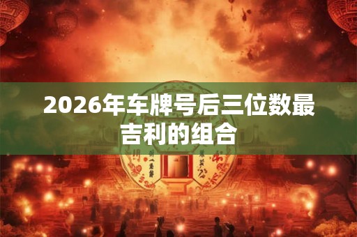 2026年车牌号后三位数最吉利的组合 2026年车牌号后三位数最吉利的组合