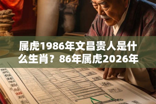 属虎1986年文昌贵人是什么生肖？86年属虎2026年运势好吗？