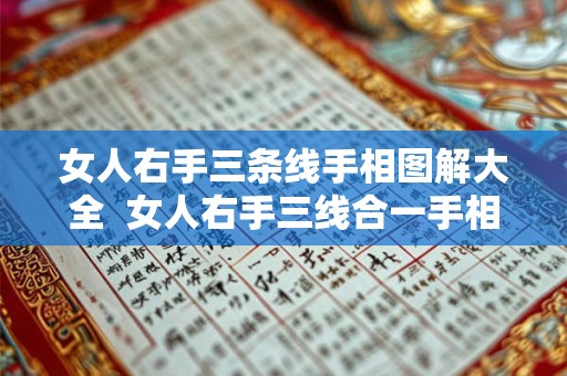 女人右手三条线手相图解大全  女人右手三线合一手相