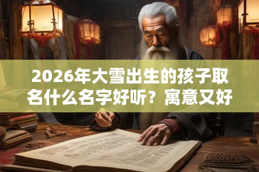 2026年大雪出生的孩子取名什么名字好听？寓意又好？