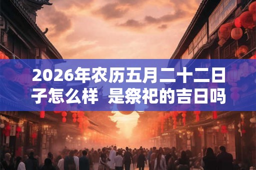 2026年农历五月二十二日子怎么样  是祭祀的吉日吗