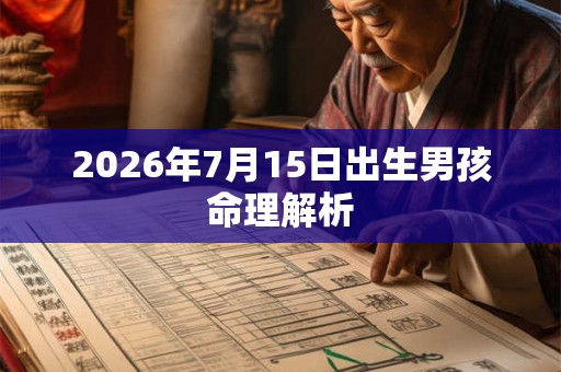 2026年7月15日出生男孩命理解析