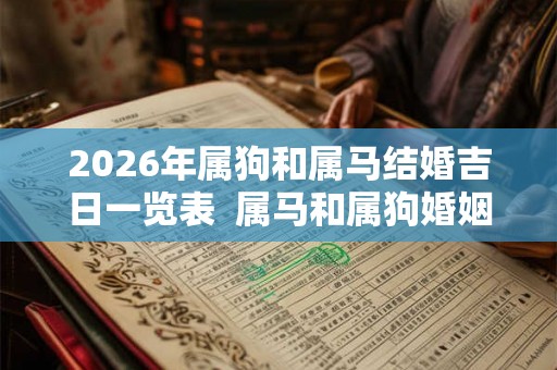 2026年属狗和属马结婚吉日一览表 属马和属狗婚姻怎么样 2026年属狗和属马结婚吉日一览表 属马和属狗婚姻怎么样