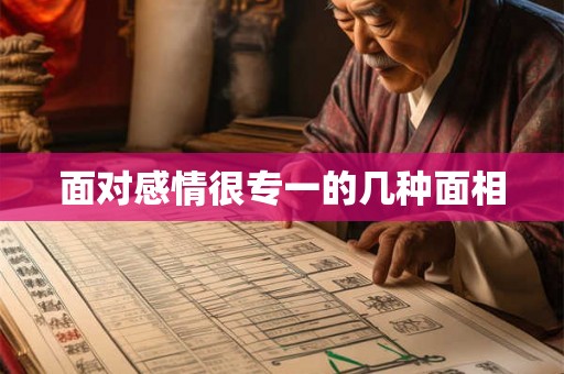 面对感情很专一的几种面相