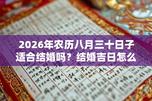2026年农历八月三十日子适合结婚吗？结婚吉日怎么选择？
