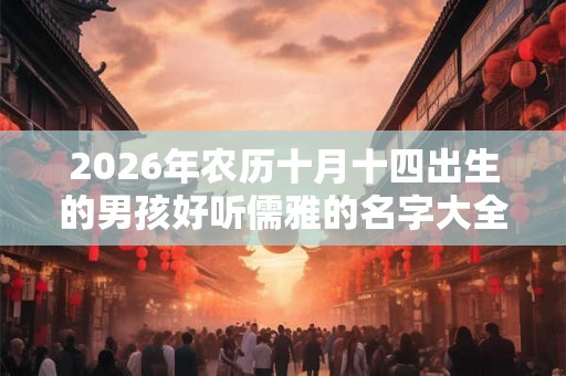 2026年农历十月十四出生的男孩好听儒雅的名字大全