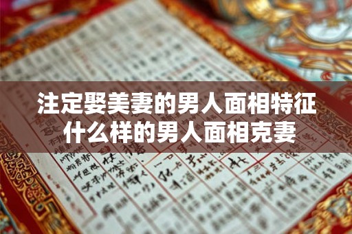注定娶美妻的男人面相特征 什么样的男人面相克妻