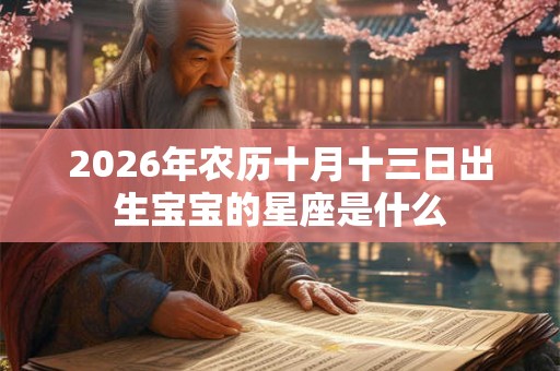 2026年农历十月十三日出生宝宝的星座是什么