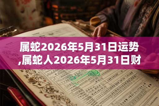 属蛇2026年5月31日运势,属蛇人2026年5月31日财运,生肖蛇2026年5月31日运势