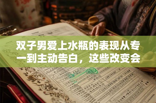 双子男爱上水瓶的表现从专一到主动告白,这些改变会让你惊喜 双子男爱上水瓶的表现从专一到主动告白,这些改变会让你惊喜