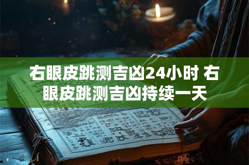 右眼皮跳测吉凶24小时 右眼皮跳测吉凶持续一天