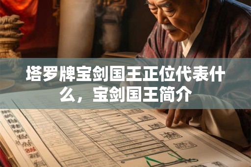 塔罗牌宝剑国王正位代表什么,宝剑国王简介 塔罗牌宝剑国王正位代表什么,宝剑国王简介
