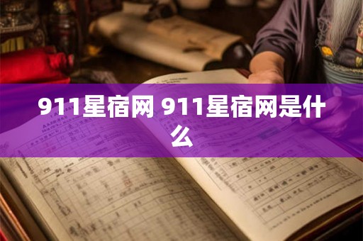 911星宿网 911星宿网是什么