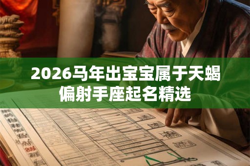 2026马年出宝宝属于天蝎偏射手座起名精选