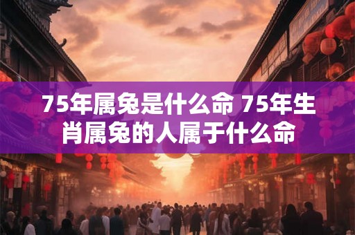 75年属兔是什么命 75年生肖属兔的人属于什么命