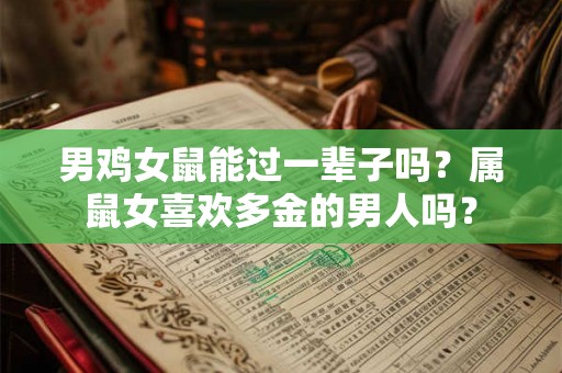 男鸡女鼠能过一辈子吗？属鼠女喜欢多金的男人吗？