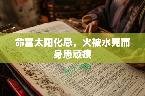 命宫太阳化忌，火被水克而身患顽疾