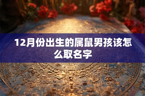 12月份出生的属鼠男孩该怎么取名字