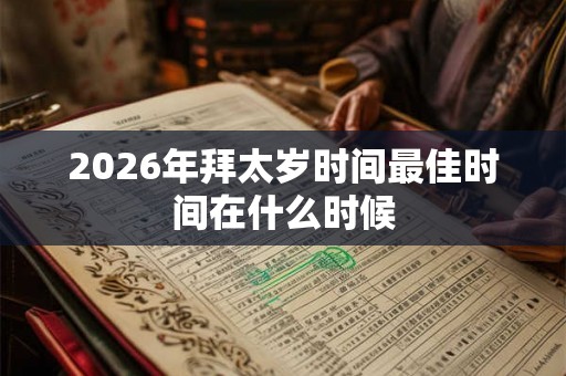 2026年拜太岁时间最佳时间在什么时候 2026年拜太岁时间最佳时间在什么时候