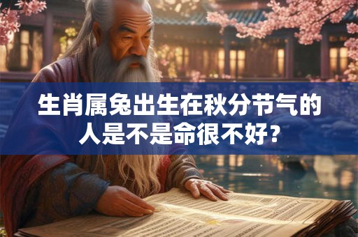 生肖属兔出生在秋分节气的人是不是命很不好？