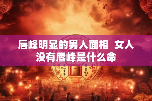 唇峰明显的男人面相 女人没有唇峰是什么命 唇峰明显的男人面相 女人没有唇峰是什么命
