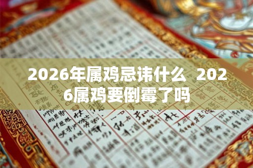 2026年属鸡忌讳什么  2026属鸡要倒霉了吗