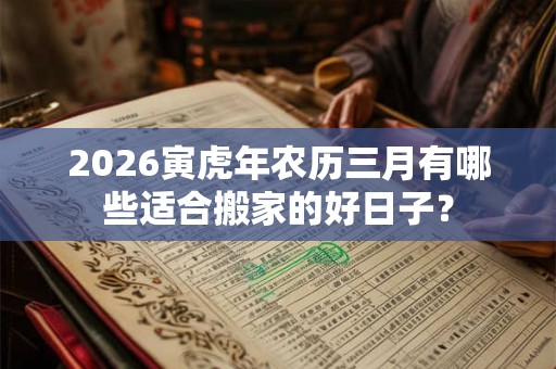 2026寅虎年农历三月有哪些适合搬家的好日子? 2026寅虎年农历三月有哪些适合搬家的好日子?