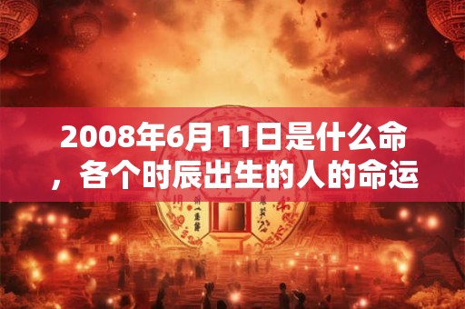 2008年6月11日是什么命,各个时辰出生的人的命运 2008年6月11日是什么命,各个时辰出生的人的命运
