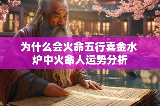 为什么会火命五行喜金水 炉中火命人运势分析