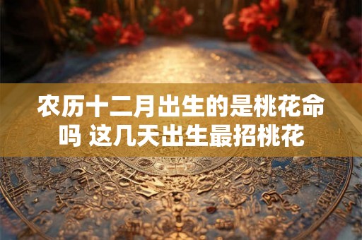 农历十二月出生的是桃花命吗 这几天出生最招桃花