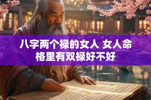 八字两个禄的女人 女人命格里有双禄好不好