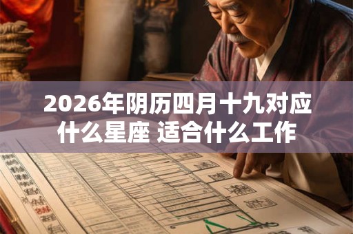2026年阴历四月十九对应什么星座 适合什么工作