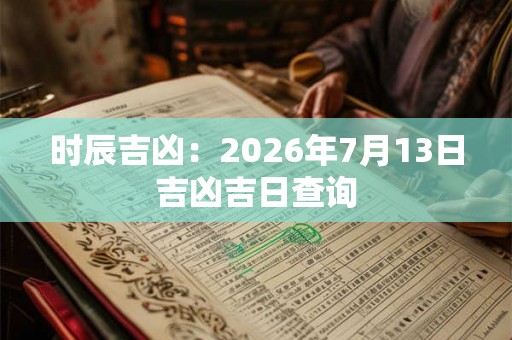 时辰吉凶：2026年7月13日吉凶吉日查询