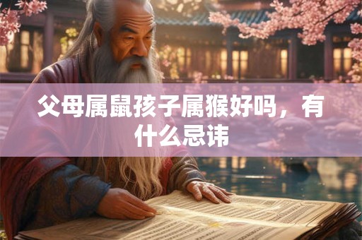父母属鼠孩子属猴好吗，有什么忌讳