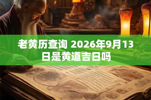 老黄历查询 2026年9月13日是黄道吉日吗