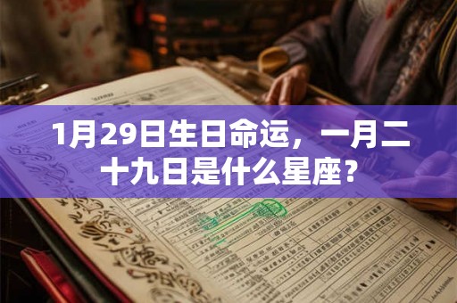 1月29日生日命运，一月二十九日是什么星座？