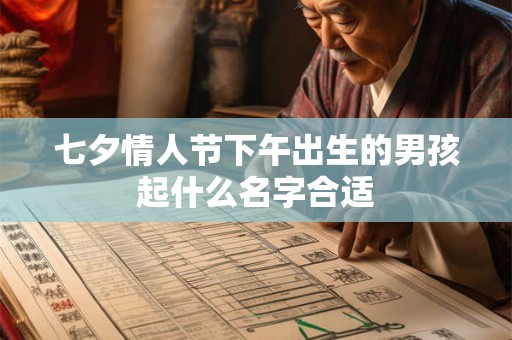 七夕情人节下午出生的男孩起什么名字合适