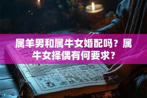 属羊男和属牛女婚配吗？属牛女择偶有何要求？