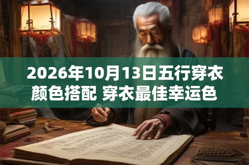 2026年10月13日五行穿衣颜色搭配 穿衣最佳幸运色