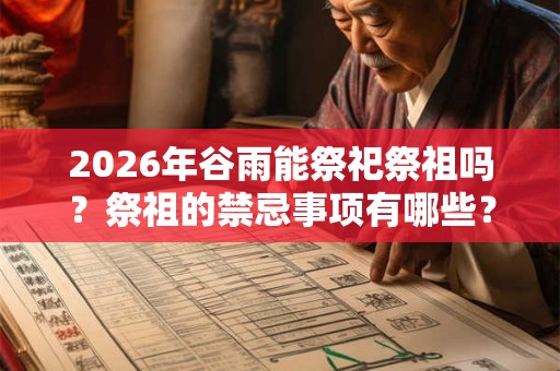 2026年谷雨能祭祀祭祖吗?祭祖的禁忌事项有哪些? 2026年谷雨能祭祀祭祖吗?祭祖的禁忌事项有哪些?