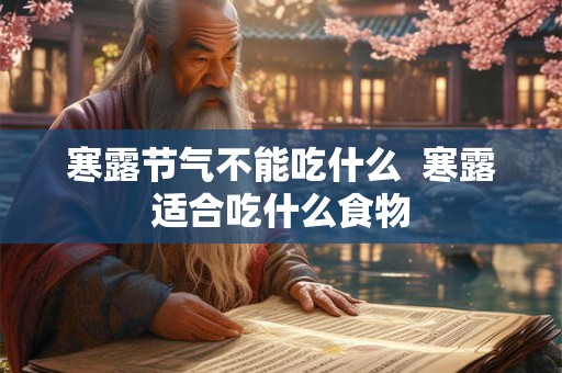 寒露节气不能吃什么  寒露适合吃什么食物