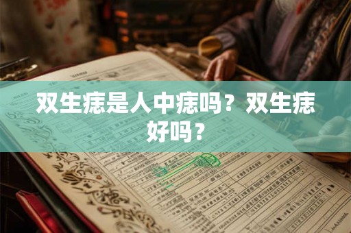 双生痣是人中痣吗？双生痣好吗？