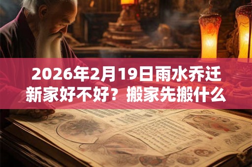 2026年2月19日雨水乔迁新家好不好？搬家先搬什么东西？
