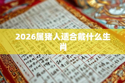 2026属猪人适合戴什么生肖