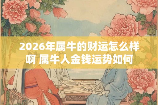 2026年属牛的财运怎么样啊 属牛人金钱运势如何 2026年属牛的财运怎么样啊 属牛人金钱运势如何